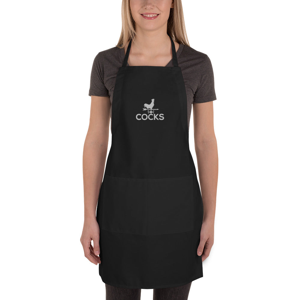 Cocks Embroidered Apron