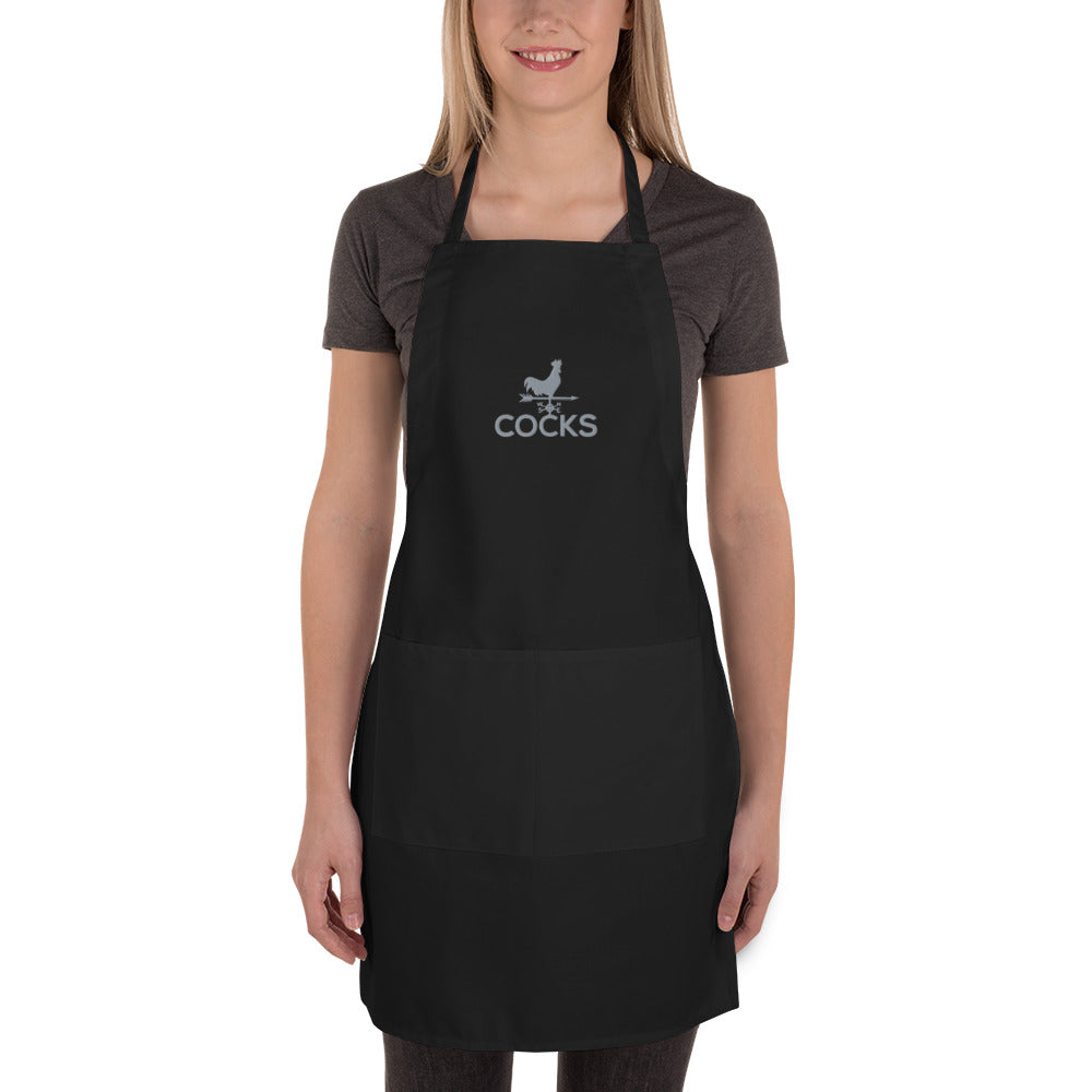 Cocks Embroidered Apron