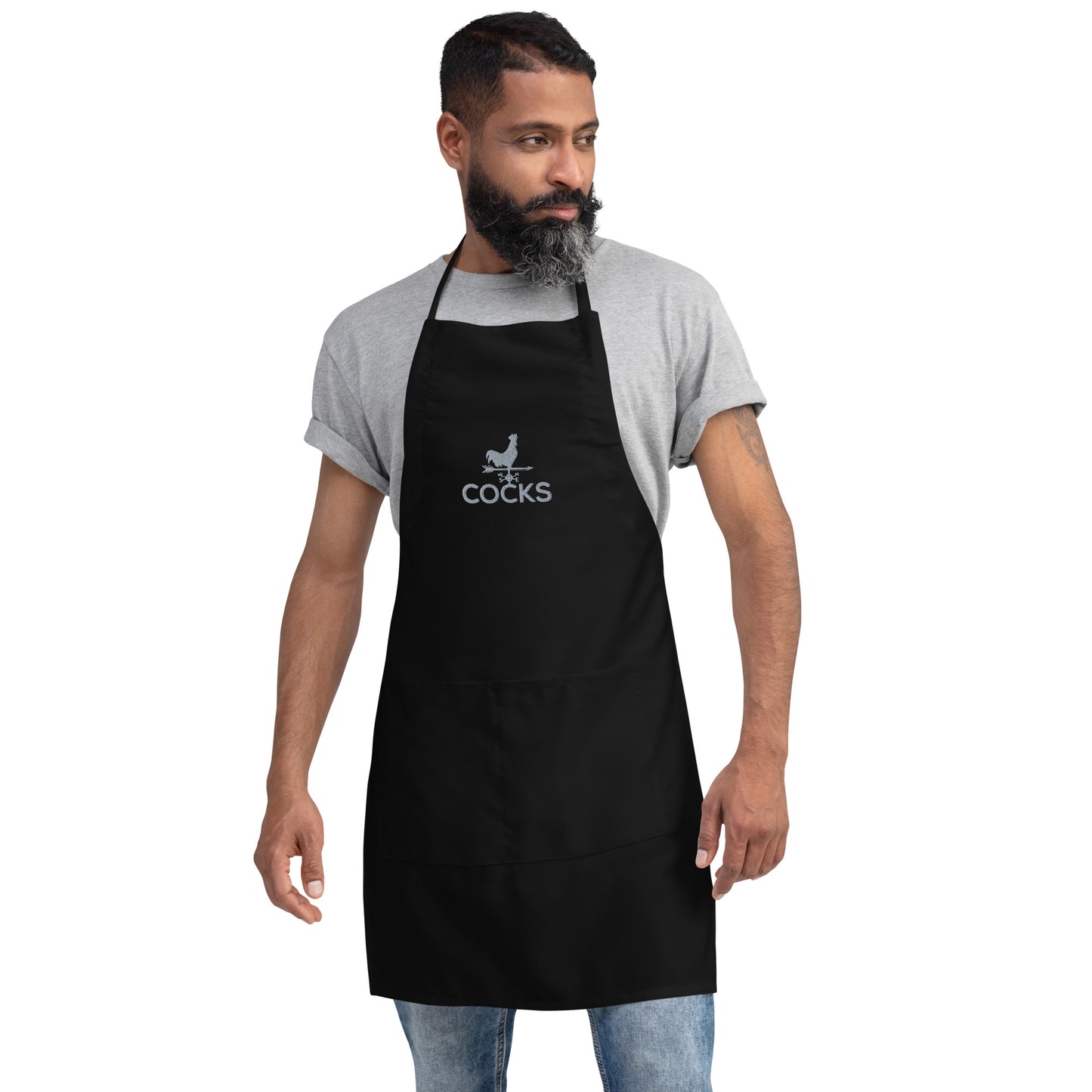Cocks Embroidered Apron