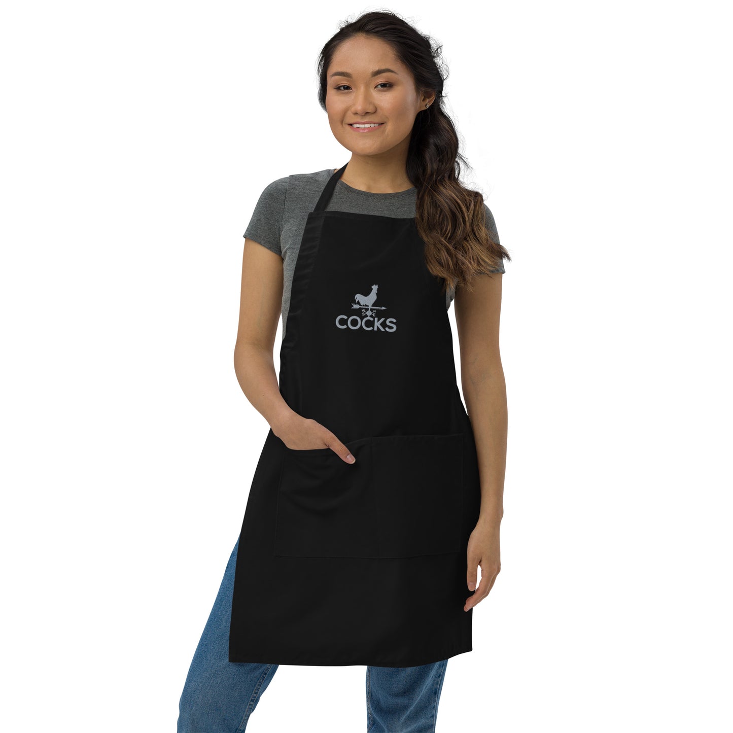 Cocks Embroidered Apron
