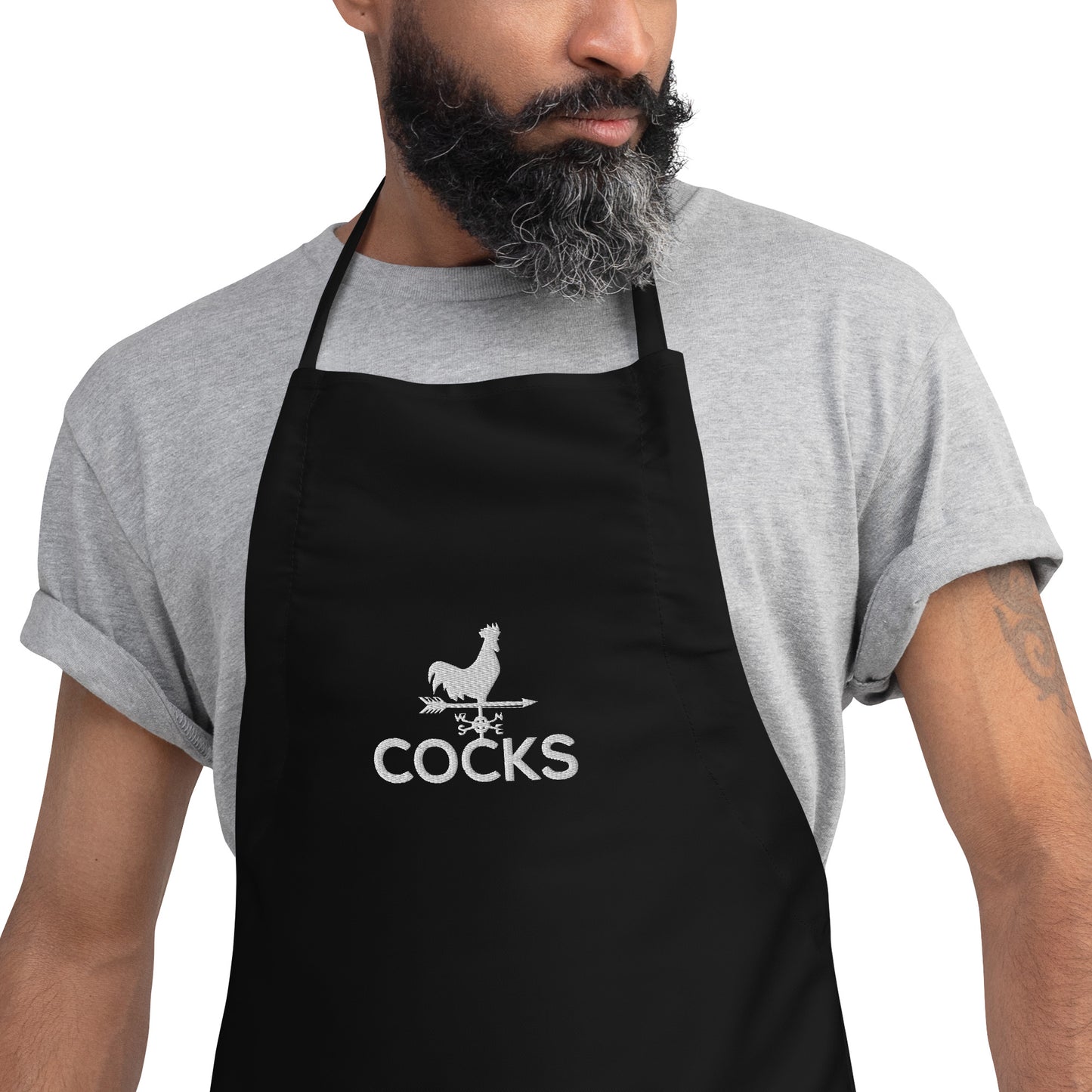 Cocks Embroidered Apron