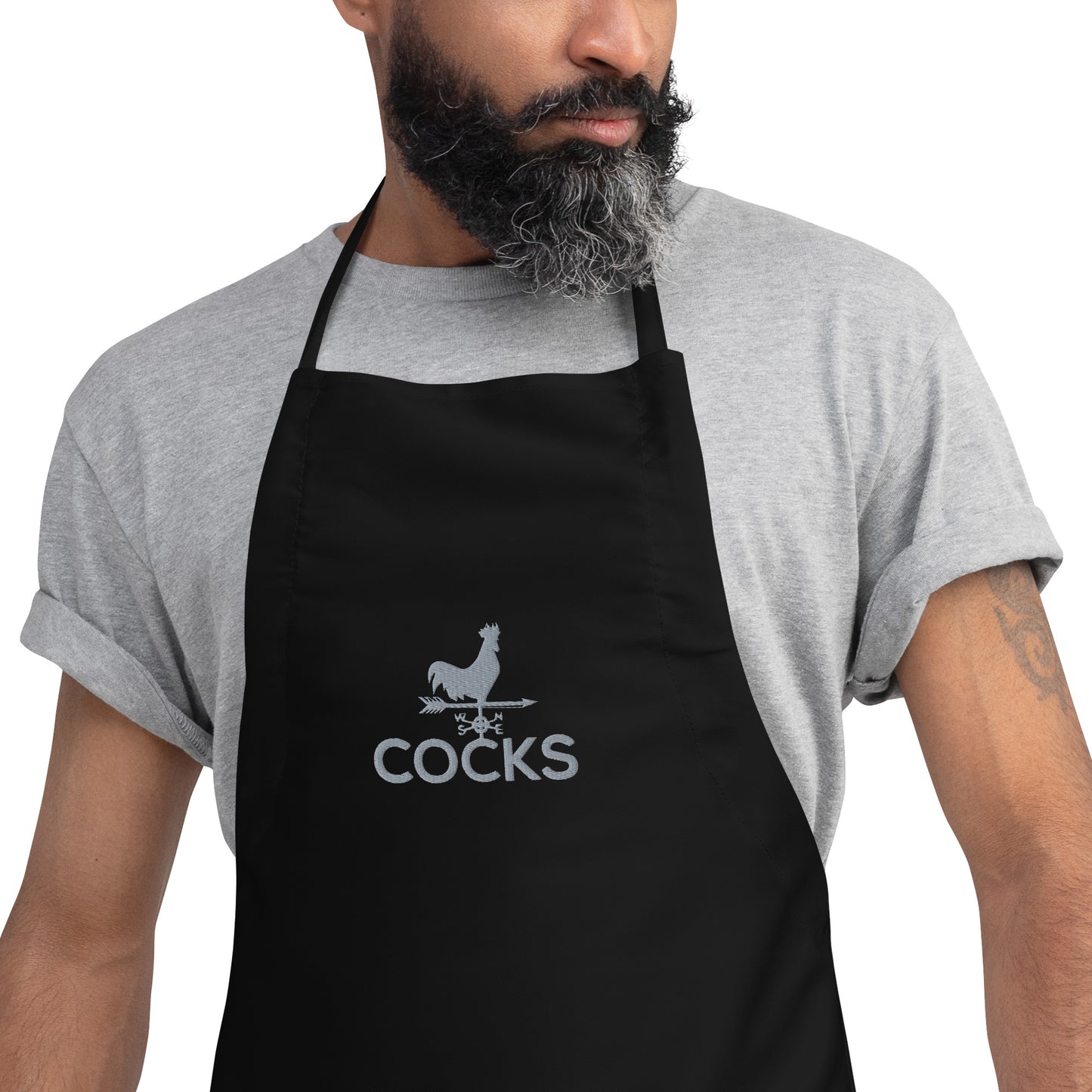 Cocks Embroidered Apron