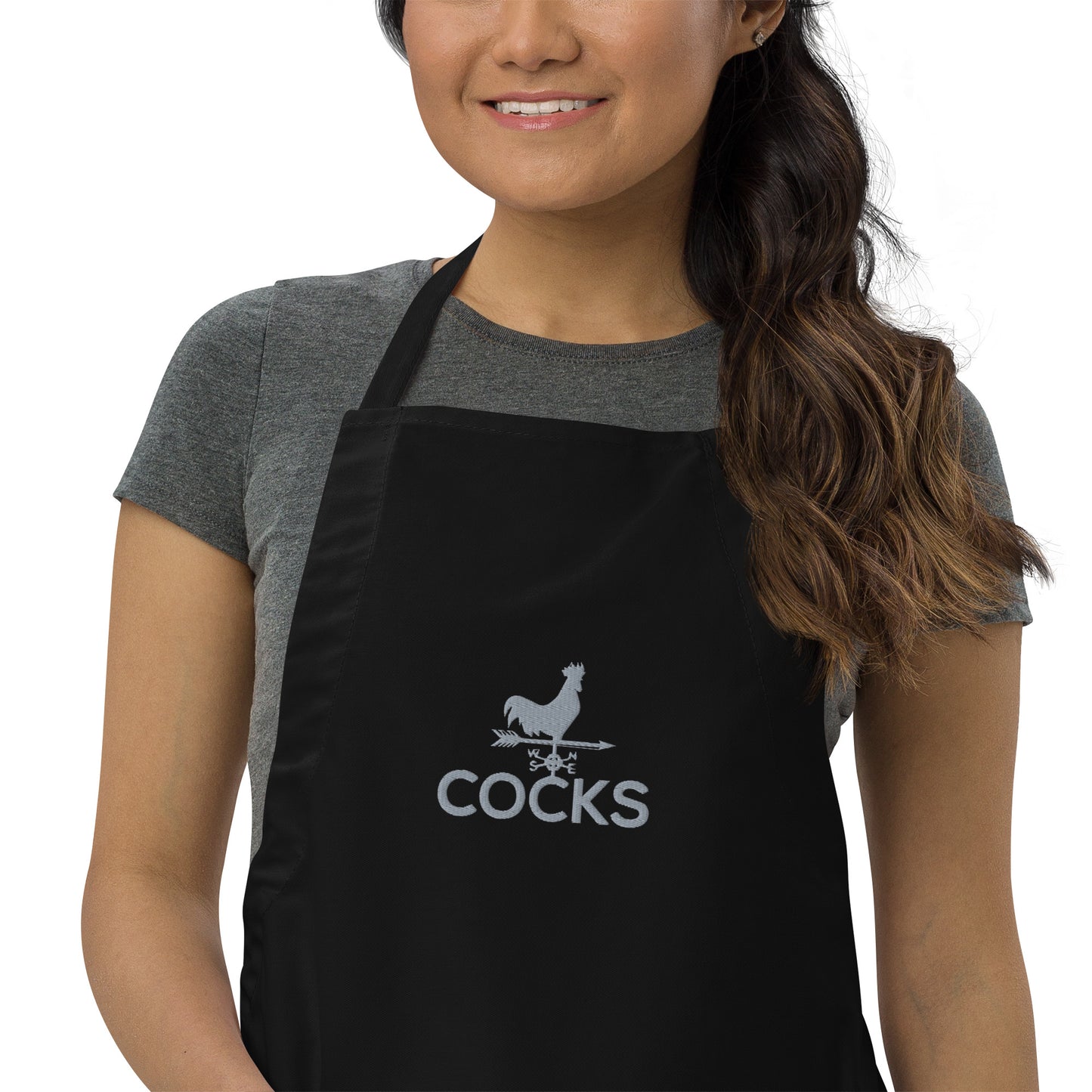 Cocks Embroidered Apron