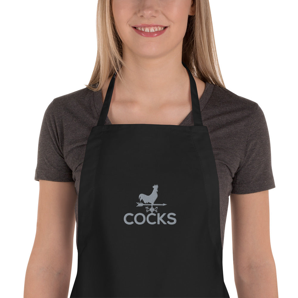 Cocks Embroidered Apron