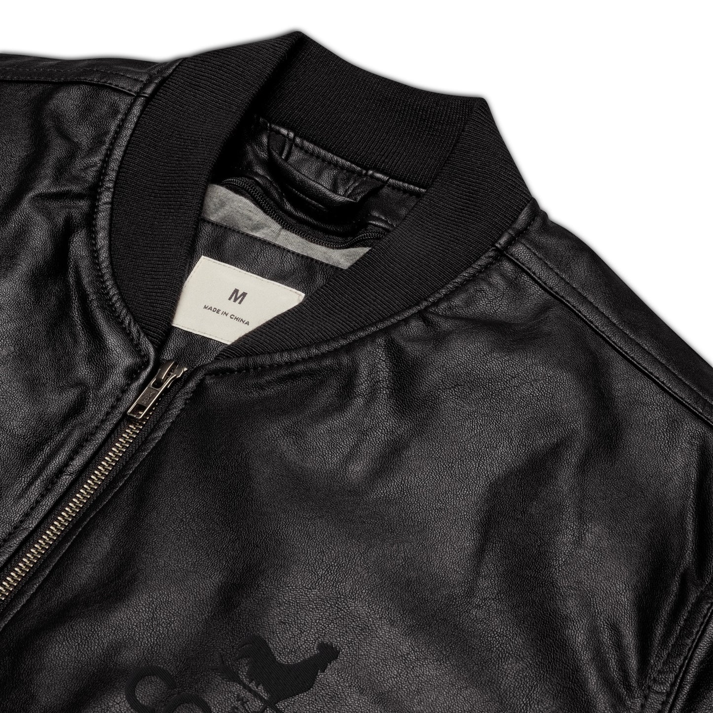 Cocks PU Leather Bomber Jacket
