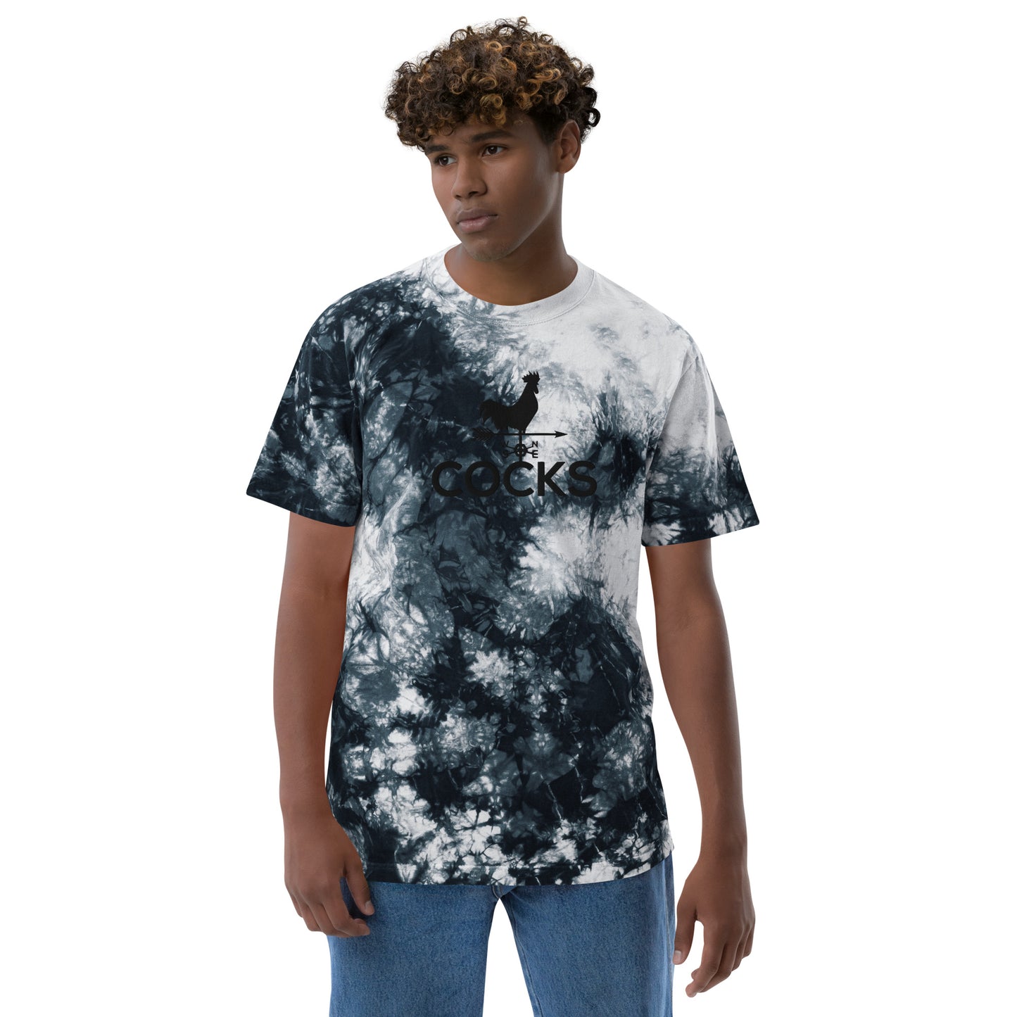 Cocks Oversized Tie-Dye T-Shirt