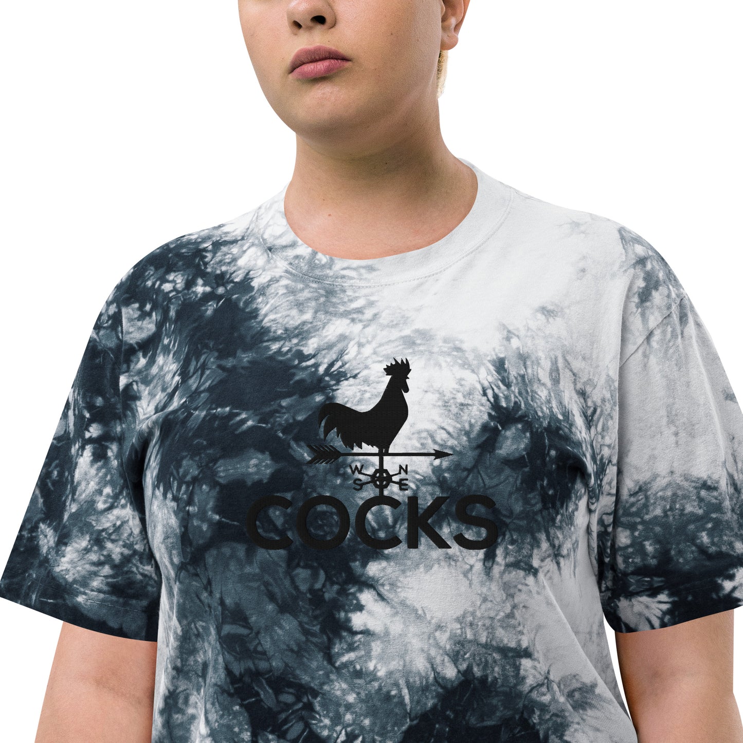 Cocks Oversized Tie-Dye T-Shirt