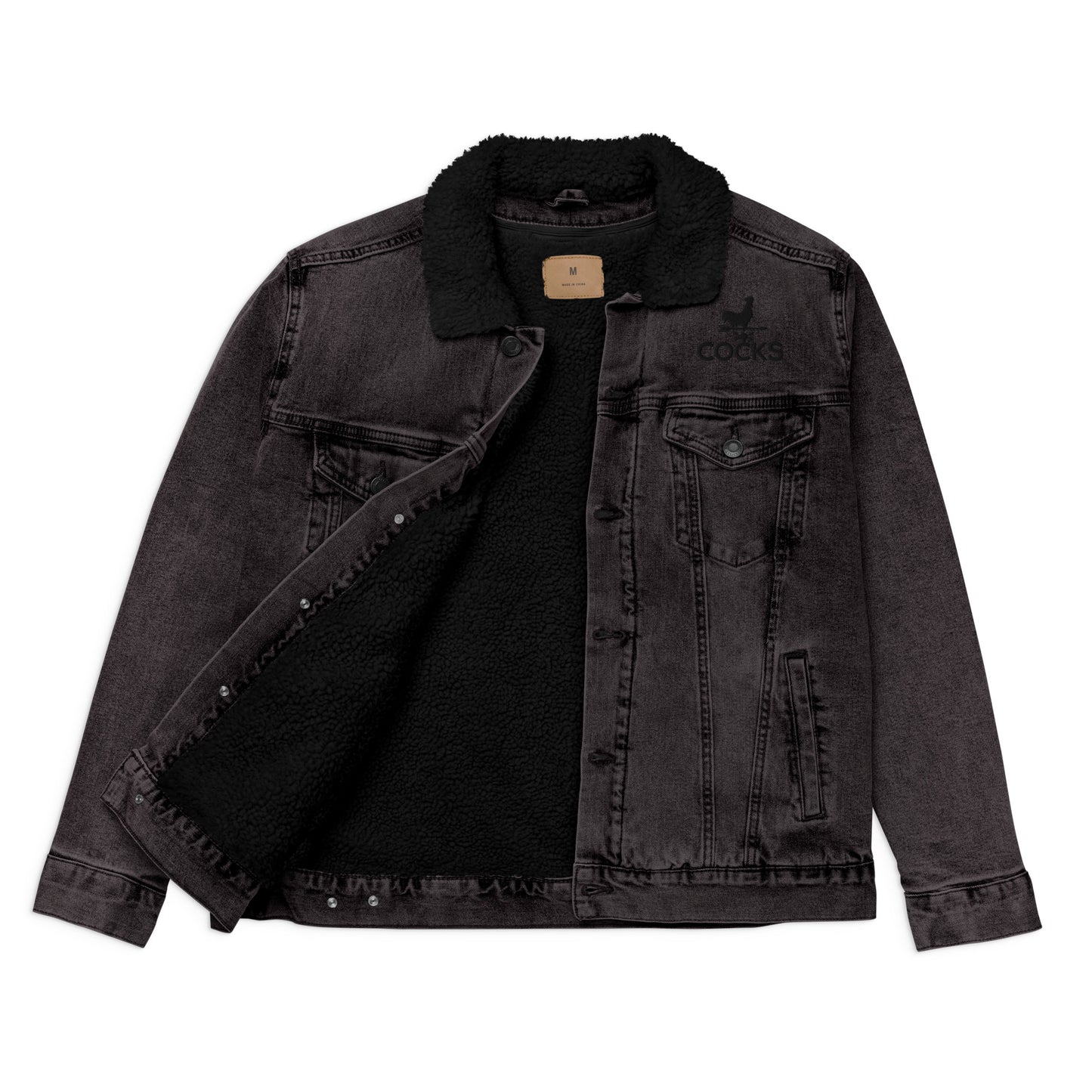 Cocks Unisex denim sherpa jacket