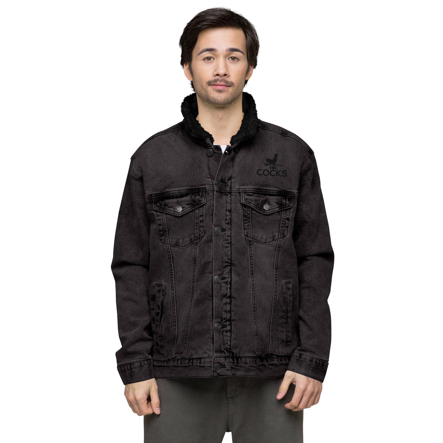 Cocks Unisex denim sherpa jacket