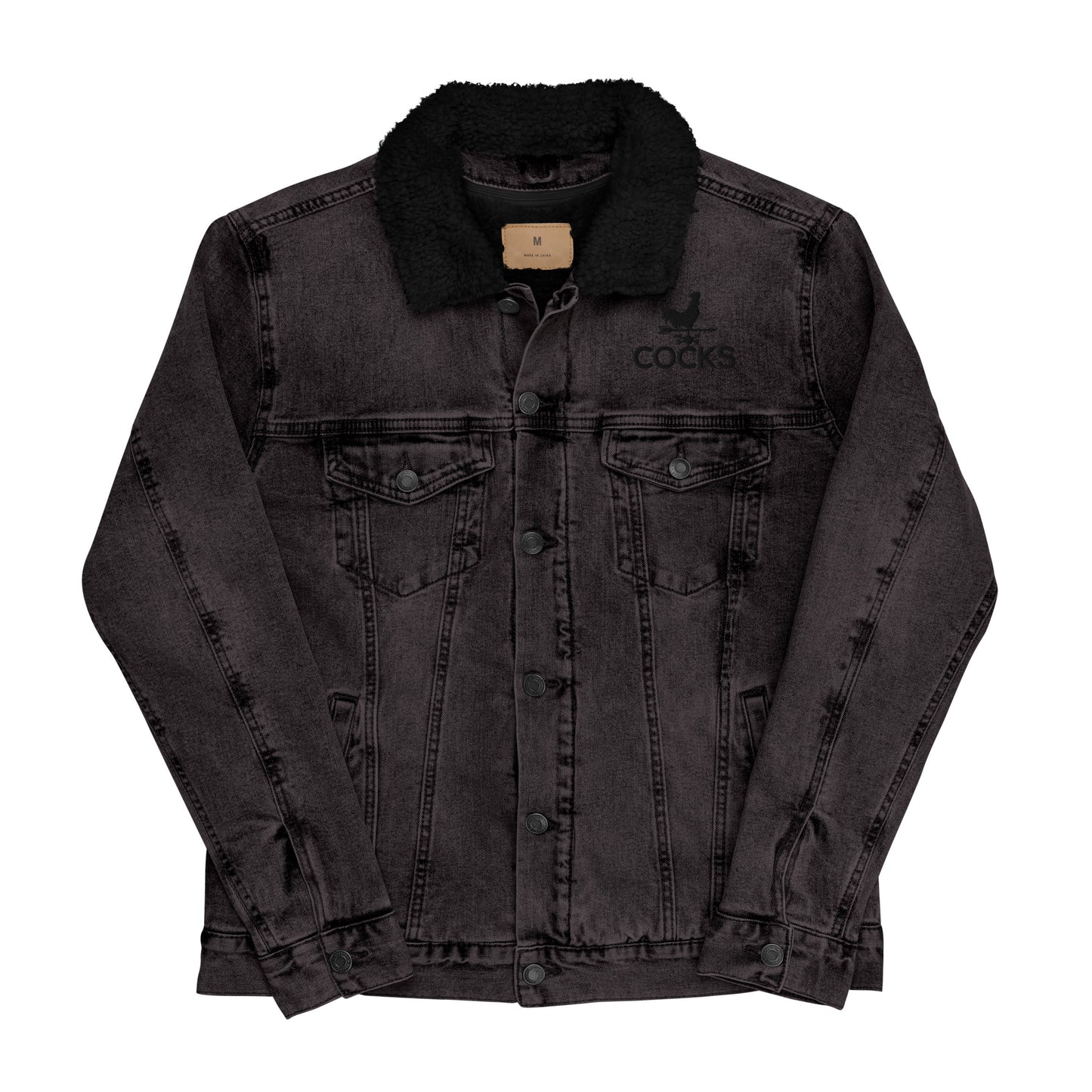 Cocks Unisex denim sherpa jacket