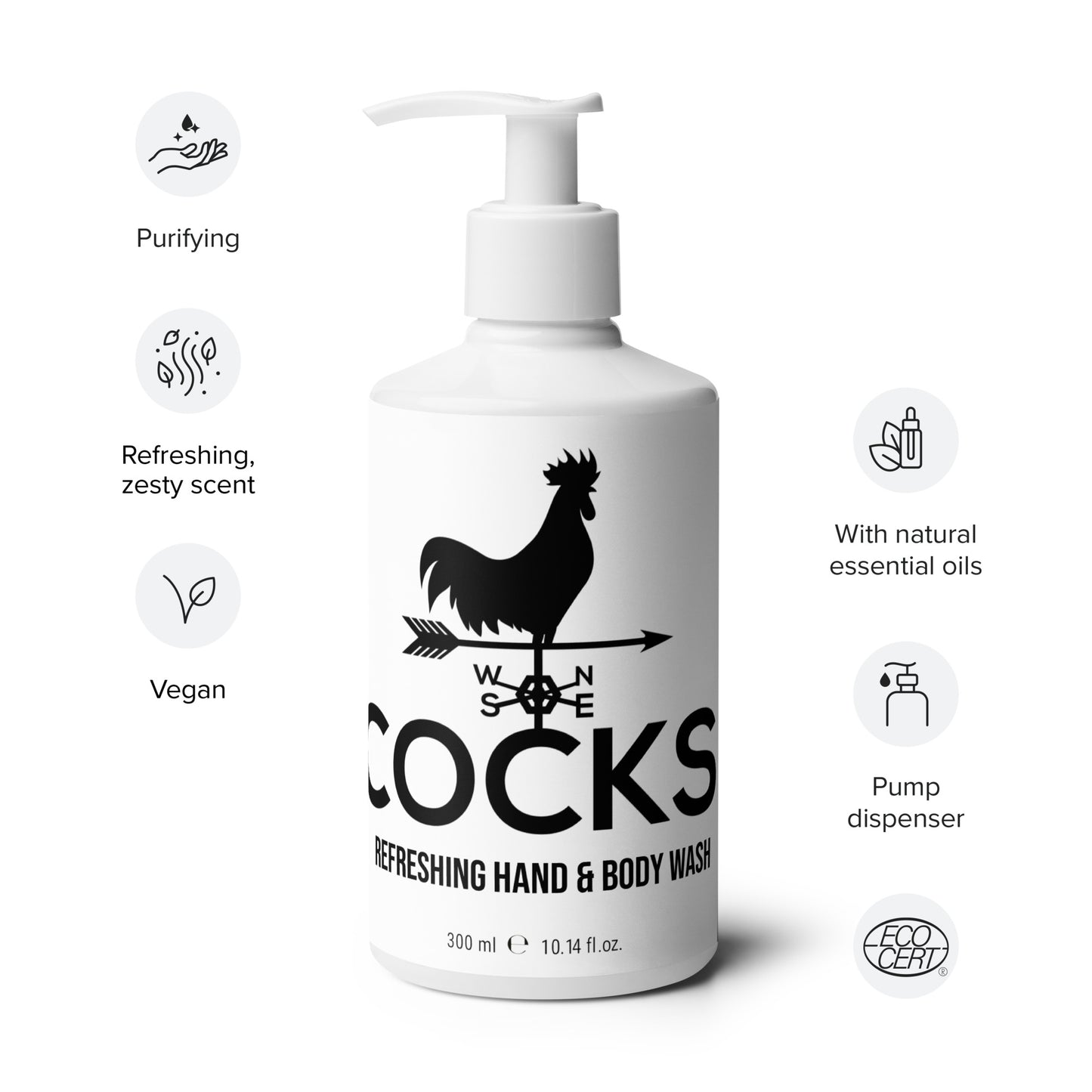 Cocks Refreshing Hand & Body Wash